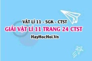 Giải Vật lí 11 trang 24 Chân trời sáng tạo SGK